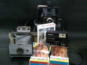 ☆r☆【写真・カメラ】POLAROID ポラロイド カメラ 3台/AUTOMATIC 320/COLORPACK 82/SPIRIT600CL インスタントカメラ/インテリア ☆