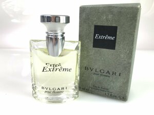 ブルガリ　BVLGARI　POUR HOMME　EXTREME　プールオム　エクストレーム　オードトワレ　スプレー　50ml　残量：８～９割　YK-5851