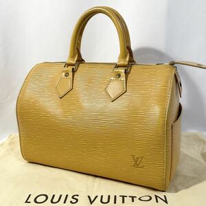 【美品】 正規品 ルイヴィトン LOUIS VUITTON ハンドバッグ スピーディ エピ 黄色 イエロー ミニボストン レザー 革 かばん 鞄 保存袋付き