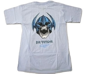 JB即決 POWELL PERALTA パウエル Per Welinder Nordic Skull パーウェリンダー Tシャツ パウダーブルー Lサイズ　新品 80 90 VANS USA