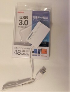  バッファロー USBカードリーダ USB3.0 高速データ転送 カードリーダー/ライター ホワイト