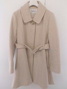 ■ ◎ JILL STUART ジル スチュアート ウエストベルト ウール 長袖 ステンカラーコート サイズ M ベージュ レディース