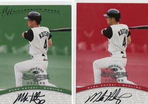 MLB 1997 DONRUSS SIGNATURE 　MARK KOTSAY マーク・コッツェイ 2種セット 直筆サイン　新品ミント状態品