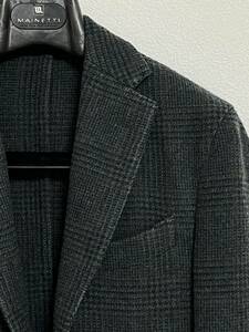 BOGLIOLI COAT ボリオリ 名作 コート 製品染め グリーン グレンチェック ジャケット 446 副素材を極力省いたアンコン仕立て ビームス取扱い