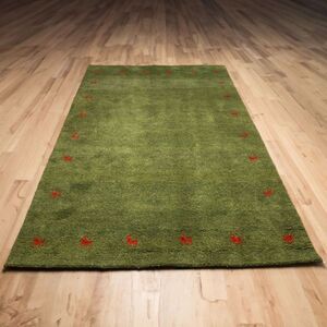 【アウトレット】定価96800円 ラグ インド製 ハンドノッテッド ギャッベ Program No101 160x230cm 101Green