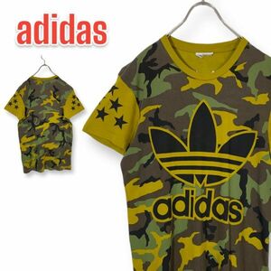 adidas アディダス トレフォイル 半袖Tシャツ ロゴ 迷彩 カモフラ