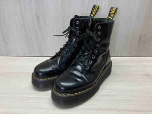 Dr.Martens/ドクターマーチン　Jadon/ジェイドン8ホールブーツ 15265001 レザー　サイドジップ　レースアップ　イエローステッチ　26.5cm