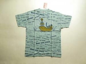 Lot.33005　クルーネックＴシャツ/FISHING BOAT（ダブルワークス）釣り　フィッシング・ボート　総柄　コットン　丸胴　ウエアハウス　新品