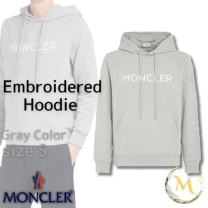 定価10万円！！☆新品未使用タグ付き・本物保証☆MONCLER ドローストリング パーカー Sサイズ グレー色 メンズ人気モデル