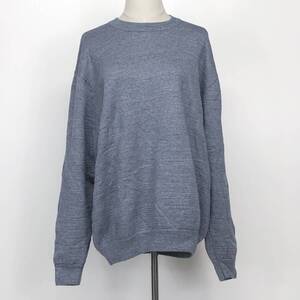 ZY0921 美品 green label relaxing グリーンレーベル リラクシング メンズ トップス トレーナー 長袖 Lサイズ グレー 灰 綿100% コットン