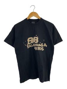 BALENCIAGA◆23SS/Hand-Drawn BB Icon/Tシャツ/XS/コットン/BLK/612965