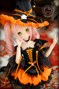 MDD (S/M)、ハロウィンかぼちゃんドレス７点セット