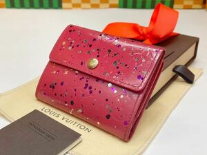 LOUISVUITTON◇ヴェルニ◇モノグラム◇ラドロー◇コインケース◇ピンク×ミックスラメ◇ルイヴィトン◇ポムダムール◇コンパクトウォレット