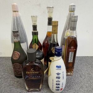 B431■ 酒 まとめ 未開栓 ヘネシー VSOP 別格 黄色い椿 愛子 カミュ XO ジャズ etc 日本酒 ブランデー etc 10点セット