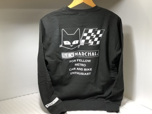 栃木発 ￥送料一律￥ 正規品 黒 Lサイズ マーシャル トレーナー SEV MARCHAL 検）Marshall シビエ CIBIE ブラック ロゴ パーカー スエット