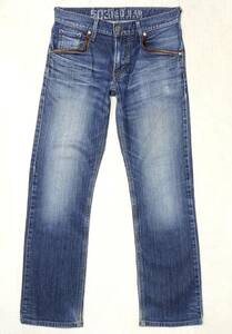 ☆EDWIN エドウィン EDGE OF BLUE JEANS EGF503 メンズ ストレッチ ストレート ジーンズ W29 実寸W80センチ 股下73.5センチ