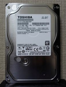 ■正常動作品・動作時間少■TOSHIBA製 AVコマンド対応 1TB DT01ABA100V