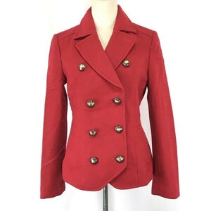 インディヴィ/INDIVI★ショート丈/ピーコート【38/レディースM/赤/red】Coat/Jacket/Jumper◆pBH602