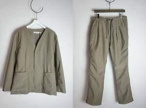 美品22AW nonnativeノンネイティブ SOLDIER JACKET POLY TWILL ジャケット ＋ DWELLER EASY PANTS POLY TWILL セットアップ 灰326O▲