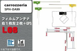 地デジ カロッツェリア carrozzeria 用 アンテナ フィルム SPH-DA99 対応 ワンセグ フルセグ 高感度 受信 高感度 受信