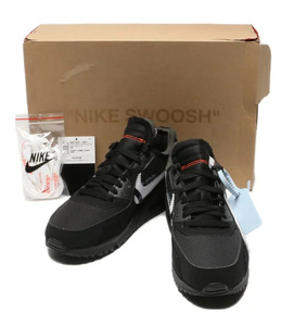 美品 OFF-WHITE × NIKE AIR MAX 90 BLACK CORN AA7293-001 2019 サイズ24.5cm オフホワイト ナイキ エアマックス ブラック スニーカー