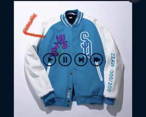 【新品正規】turquoise blue L / 22aw SEQUEL SQ-22AW-JK-06 / シークエル VARSITY JACKET 200着限定　ナンバリング fragment FRGMT