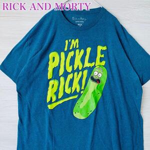 【入手困難】RICK AND MORTY リックアンドモーティ Tシャツ　2XLサイズ　キャラクター　一点物　レア　半袖　春服　夏服　ビッグプリント