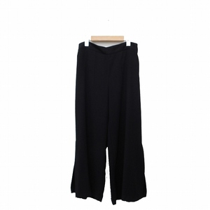 ザラ ベーシック ZARA BASIC パンツ ワイドパンツ バギー スリット シンプル S ブラック 黒 /KT20 レディース