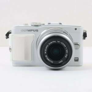 1円～ OLYMPUS オリンパス ミラーレス一眼カメラ E-PL6 PEN Lite　/　14-42mm 3.5-5.6　※レンズキャップなし　【電源ON確認】