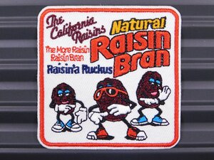 ◆送料\110◆【California Raisins・カリフォルニアレーズン】※《アイロン刺繍ワッペン・四角》　企業柄　アメリカン雑貨　アイロンワッペ