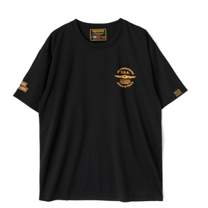 【在庫あり 即納】Lサイズ バンソン VANSON ドライ メッシュTシャツ VS23802S ブラック/イエロー L 吸汗/速乾