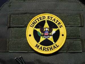 ワッペン　パッチ　USマーシャル　U.S.MARSHAL　丸型 Ye