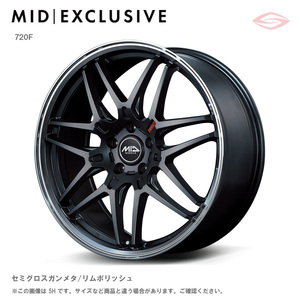 RMP 720F アルミホイール 1本 20x8.5 +45 114.3 5H(セミグロスガンメタ/リムポリッシュ) / 20インチ MID