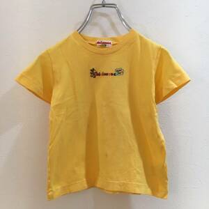 ビンテージ★MIKIHOUSE/ミキハウス 100サイズ キッズ 子ども服 レトロ Tシャツ 半袖 黄色