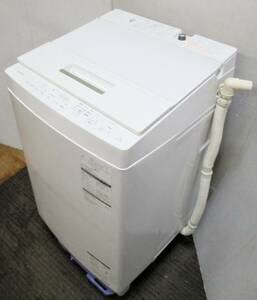 【　3ヵ月保証　】東芝　7.0㎏　洗濯機　AW-7D6　動作良好　浸透ザブーン洗浄　自動おそうじモード　ステンレス槽　風乾燥　TOSHIBA