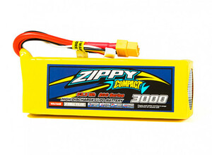 新品◆ ZIPPY 3000mAh 3セル 11.1V 20C-40C リポ バッテリー XT60 (型番209488)