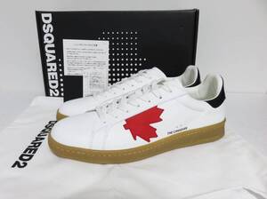 定価7.9万 新品 DSQUARED2 BOXER Sneakers 43 ホワイト イタリア製 ディースクエアード レザー スニーカー シューズ 靴