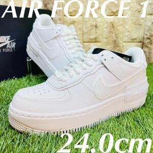 即決 ナイキ エアフォース1 シャドウ 白 ホワイト スニーカー NIKE W AIR FORCE 1 AF1 SHADOW 24.0cm 送料込み CI0919-100