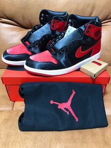 未使用　28.0 wmns nike air jordan 1 retro hi og satin bred エアー　ジョーダン　サテン　ブレッド　us11