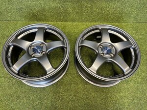 社外 スズキ スイフト ZC83S ENKEI PF05 17インチ アルミホイール 2本セット 中古品 4H PCD100 17x7J +45