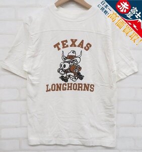 8T4028【クリックポスト対応】ダブルワークス TEXAS LONGHORNS 半袖フットボールTシャツ DUBBLEWORKS