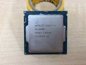 B3052)Intel Core i5-6600K 3.5GHz LGA1151 SR2BV 中古動作品