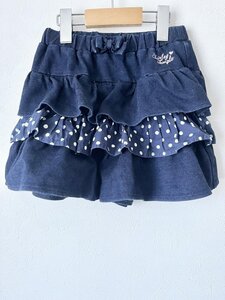 【送料込】ShirleyTemple シャーリーテンプル キュロット 130cm ネイビー ホワイト ピンク ウエストゴム フリルスカート 女の子用 s3406799