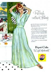 ●060F　1955年のレトロ広告　ペプシコーラ　PEPSI