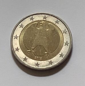 【希少品セール】 ユーロコイン ドイツ 2ユーロ硬貨 2002年 ミントマークF