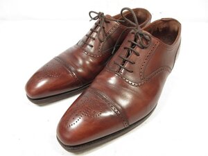 【クロケット&ジョーンズ CROCKETT&JONES】 SELBOURNE セルボーン ハンドグレード セミブローグ シューズ 靴 (メンズ) 7E 茶 □30MZA6239