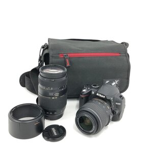 NIKON ニコン デジタル一眼レフカメラ D3000 レンズ2点セット カメラバッグあり 付属品あり 通電×【CKAQ7030】