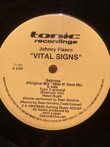 Johnny Fiasco Vital Signs　Electronic　House, Deep House