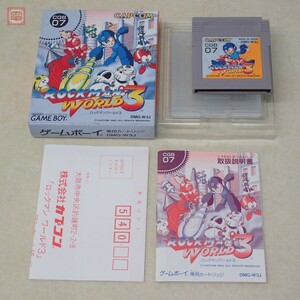 動作保証品 美品 GB ゲームボーイ ロックマンワールド3 ROCKMAN WORLD 3 カプコン CAPCOM 箱説ハガキ付【PP