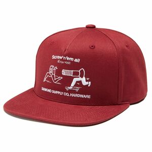 USA正規品 ダイヤモンドサプライ Diamond Supply Co. スナップバックキャップ 帽子 バーガンディ Screw